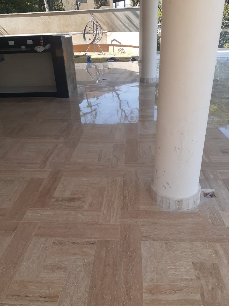 Restauração de piso em residência - JF Polimentos